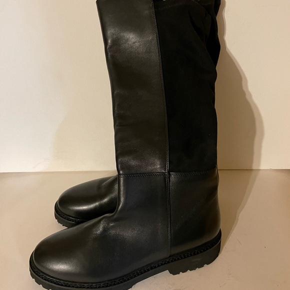 Aquatalia
Black Mattie Water Resistant Leather/Suede Tall Boots